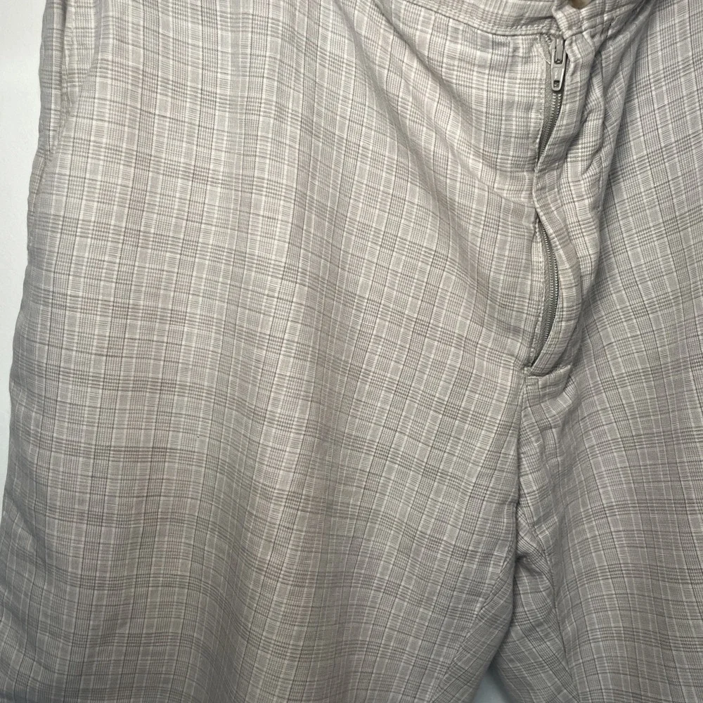 Banana‎ Republic Plaid Shorts Mens 36 Tan Beige Golf Casual Flat Front